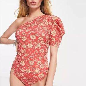 Free People Floral Bodysuit
